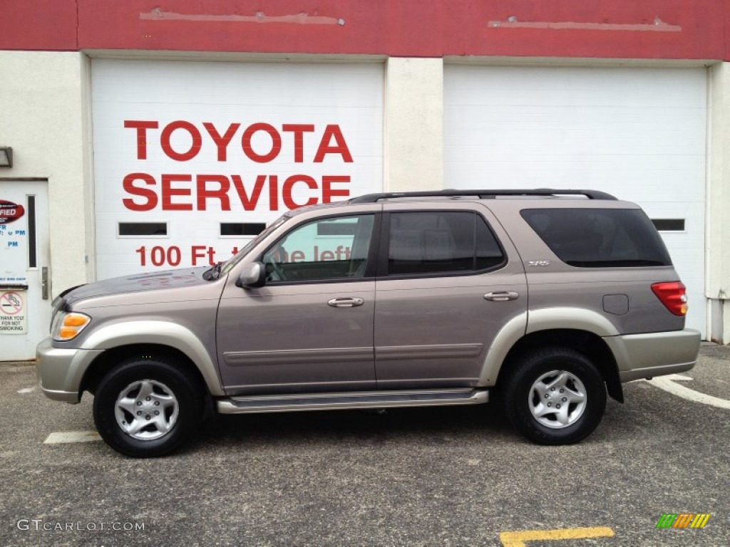 2001 Sequoia SR5 4x4 - Thunder Gray Metallic / Charcoal photo #3