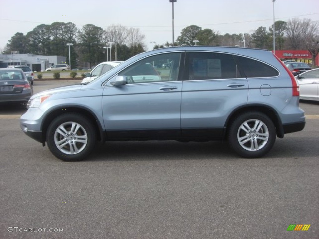 2010 CR-V EX-L AWD - Glacier Blue Metallic / Gray photo #3