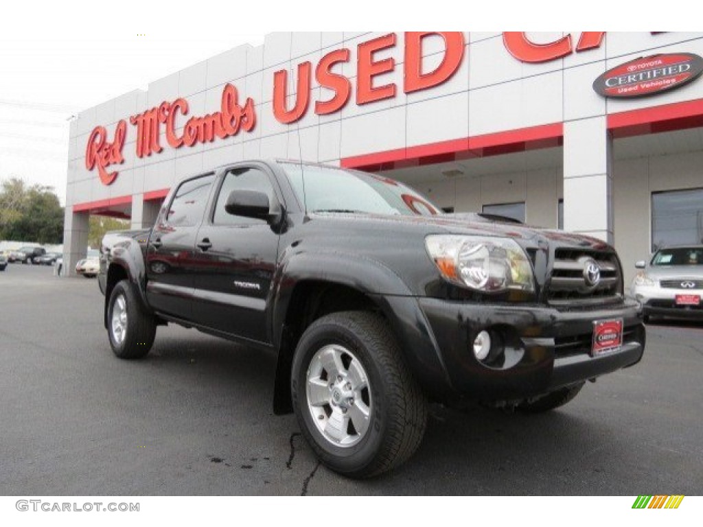 2010 Tacoma V6 PreRunner TRD Sport Double Cab - Black Sand Pearl / Graphite photo #1