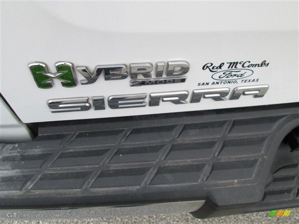 2009 Sierra 1500 Hybrid Crew Cab - Summit White / Light Cashmere photo #8
