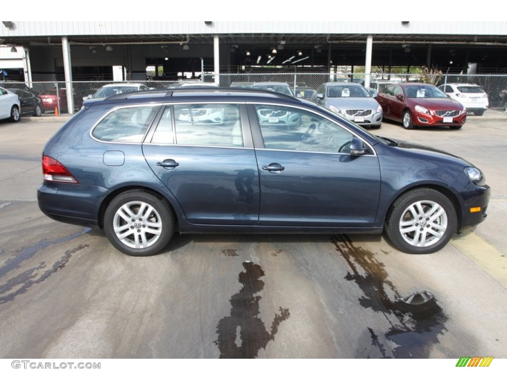 2010 Jetta TDI SportWagen - Blue Graphite Metallic / Cornsilk Beige photo #11