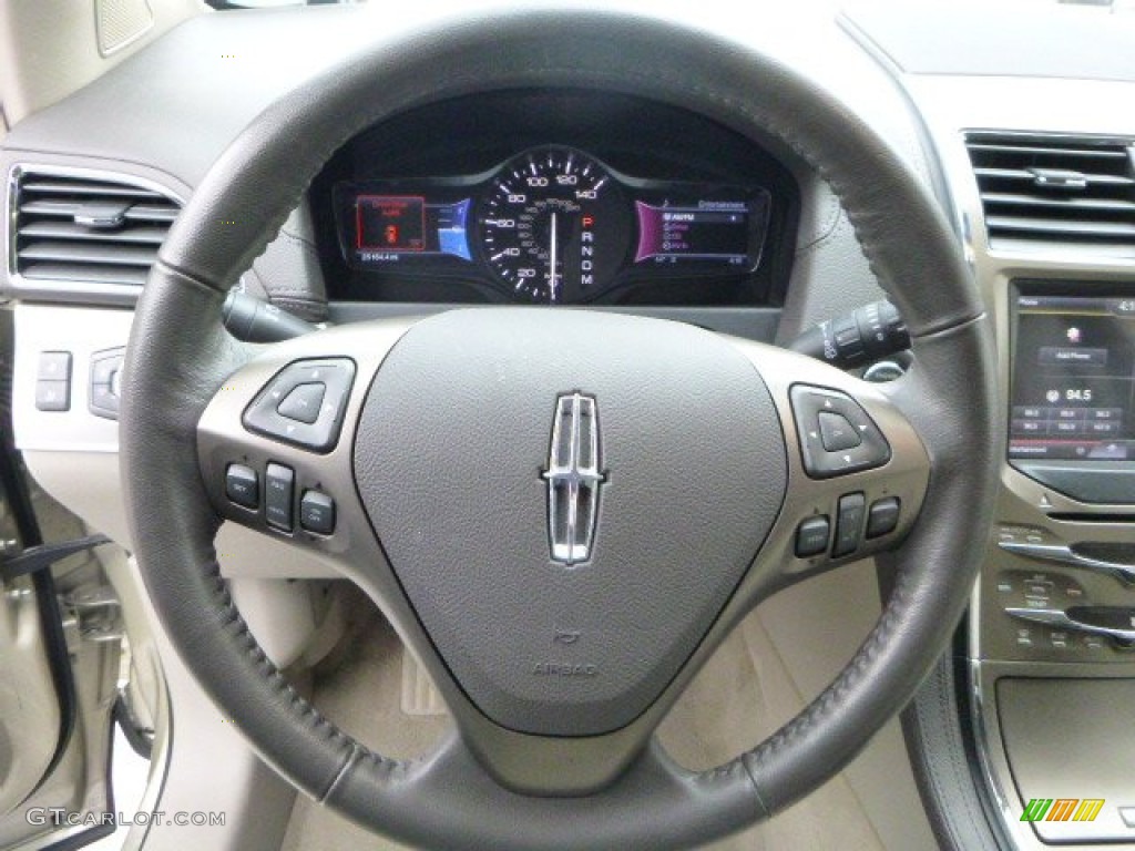 2011 Lincoln MKX FWD Medium Light Stone Steering Wheel Photo #79010685
