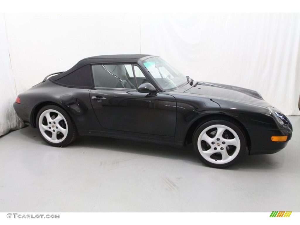 Black Metallic 1997 Porsche 911 Carrera Cabriolet Exterior Photo #79010851