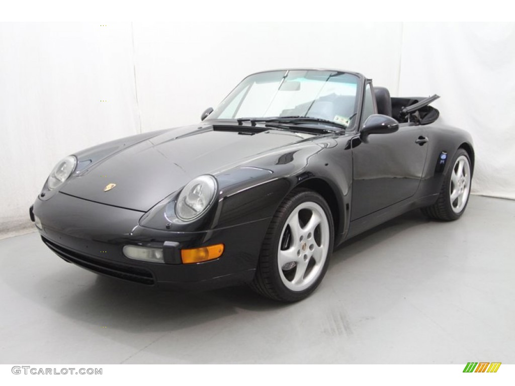 Black Metallic 1997 Porsche 911 Carrera Cabriolet Exterior Photo #79011004