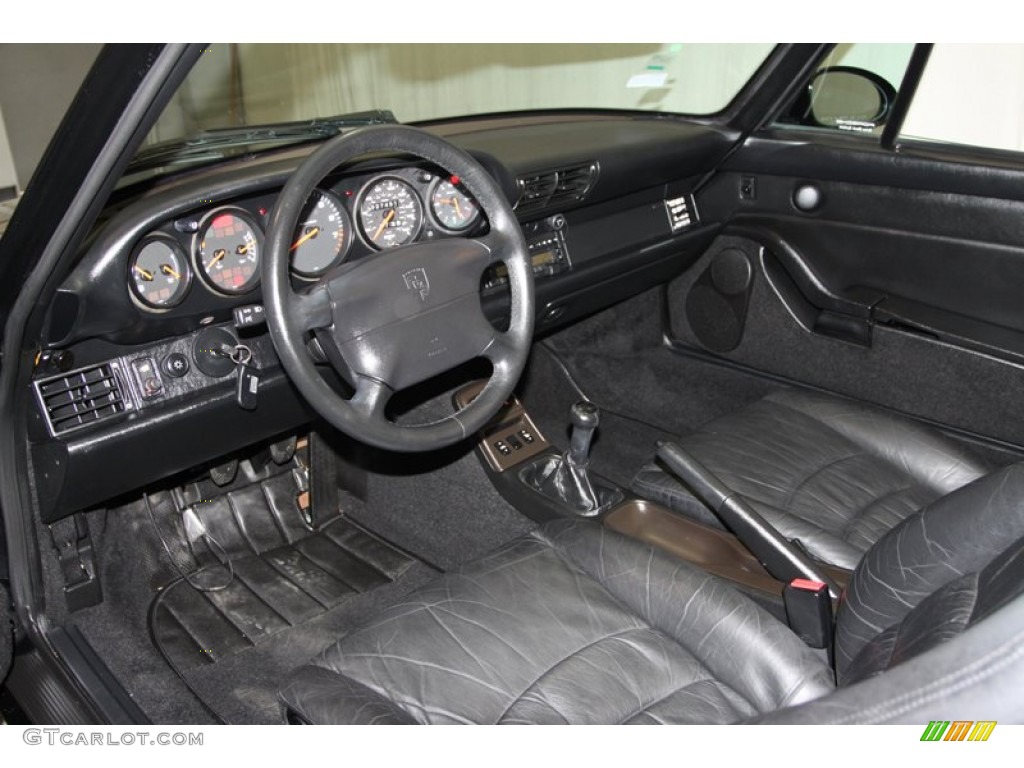Black Interior 1997 Porsche 911 Carrera Cabriolet Photo #79011047