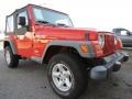 2006 Impact Orange Jeep Wrangler X 4x4  photo #4