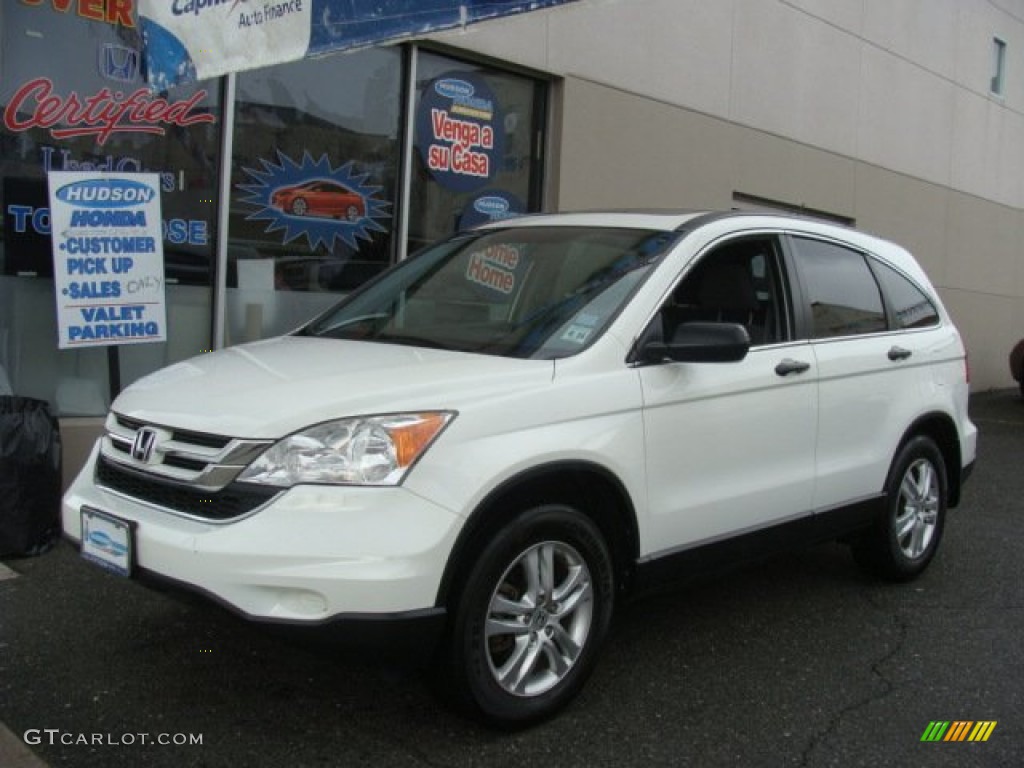 2010 CR-V EX AWD - Taffeta White / Gray photo #1