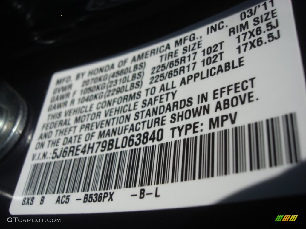 2011 CR-V EX-L 4WD - Royal Blue Pearl / Gray photo #28