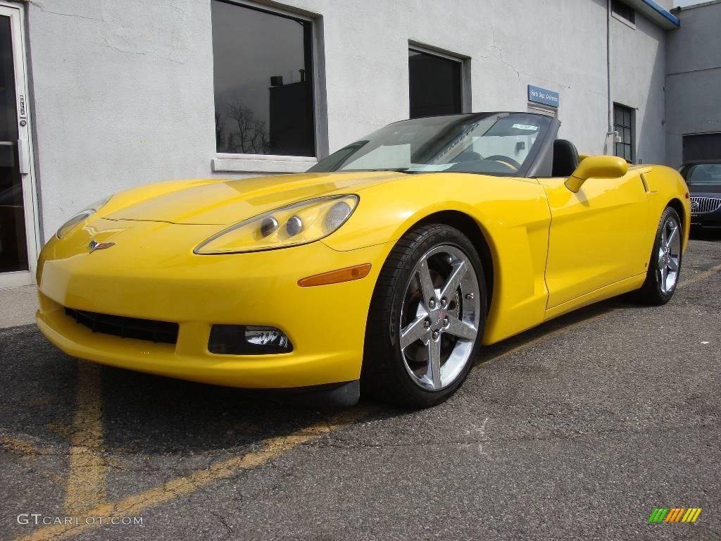 2006 Corvette Convertible - Velocity Yellow / Ebony Black photo #1