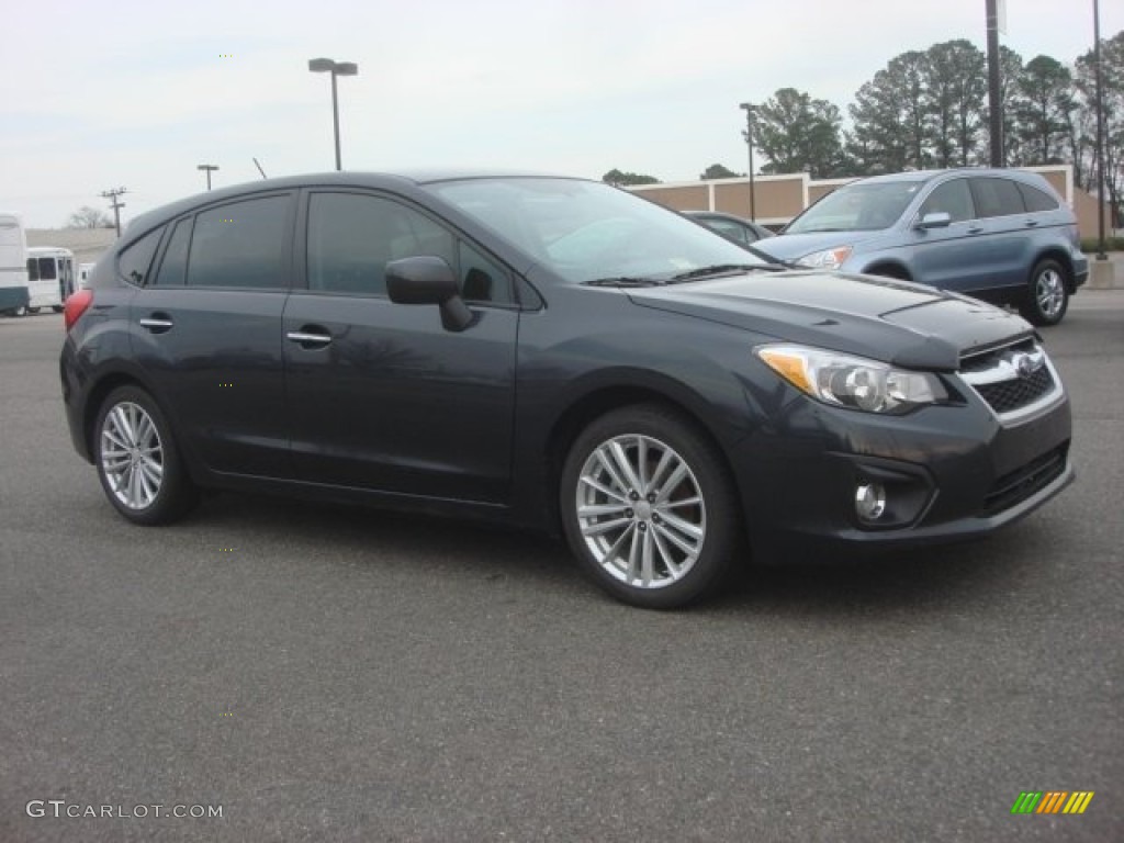 2012 Impreza 2.0i Limited 5 Door - Dark Gray Metallic / Black photo #7