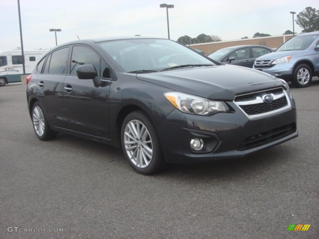 2012 Impreza 2.0i Limited 5 Door - Dark Gray Metallic / Black photo #8