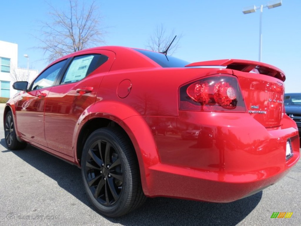 2013 Avenger SXT Blacktop - Redline 2-Coat Pearl / Black photo #2