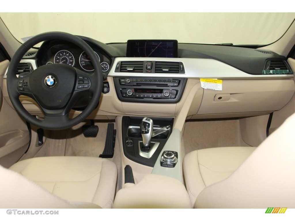2013 BMW 3 Series 328i Sedan Venetian Beige Dashboard Photo #79017910