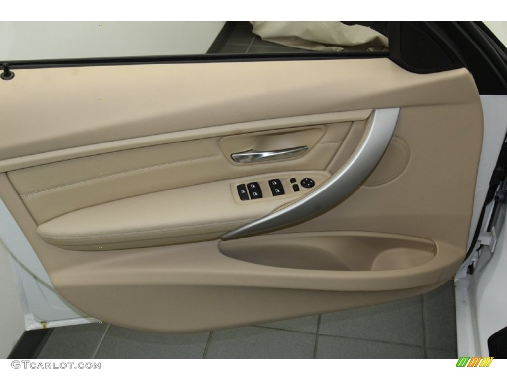 2013 BMW 3 Series 328i Sedan Venetian Beige Door Panel Photo #79018073