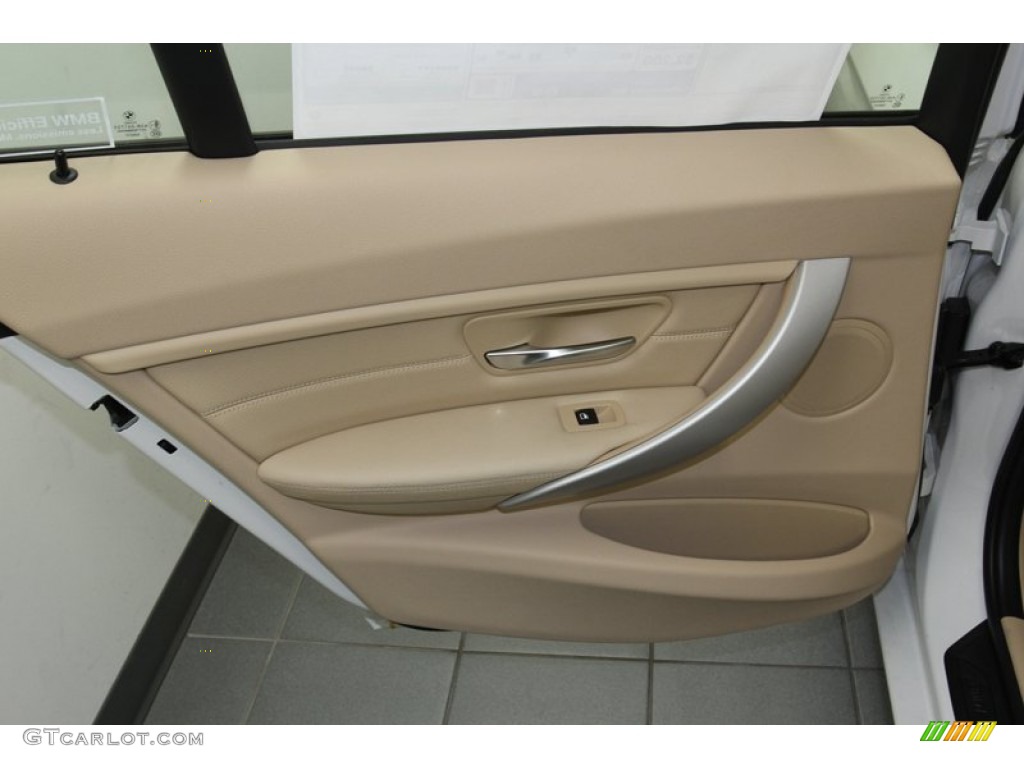 2013 BMW 3 Series 328i Sedan Venetian Beige Door Panel Photo #79018323