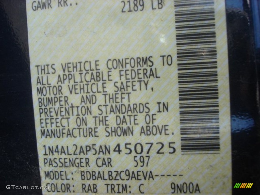 2010 Altima 2.5 S - Navy Blue / Blond photo #26