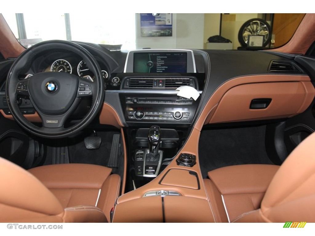2013 BMW 6 Series 650i Gran Coupe BMW Individual Amaro Brown/Black Dashboard Photo #79019740