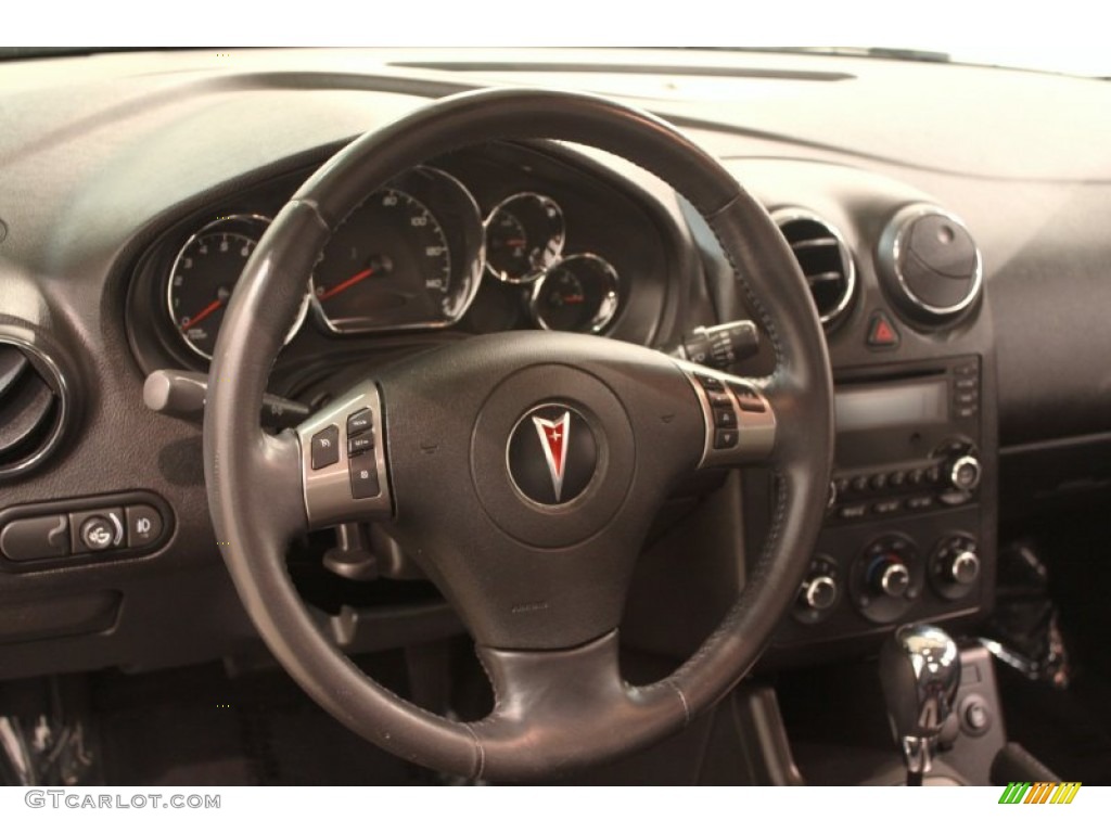 2009 Pontiac G6 V6 Sedan Ebony Steering Wheel Photo #79019919