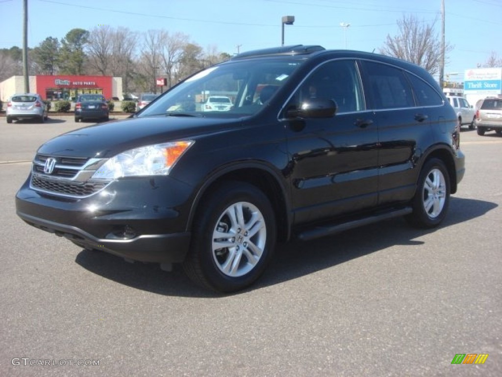 2011 CR-V EX-L 4WD - Crystal Black Pearl / Black photo #2