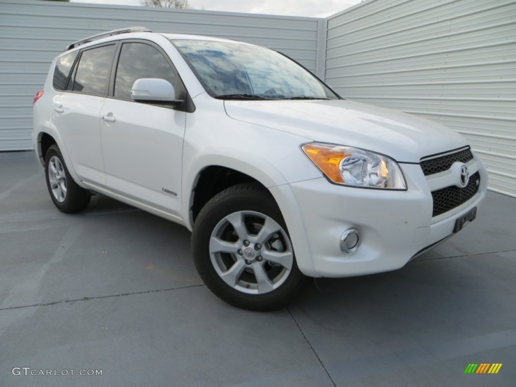 2012 RAV4 V6 Limited - Blizzard White Pearl / Sand Beige photo #2