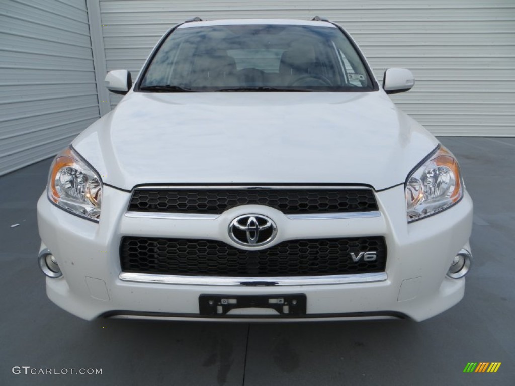 2012 RAV4 V6 Limited - Blizzard White Pearl / Sand Beige photo #8