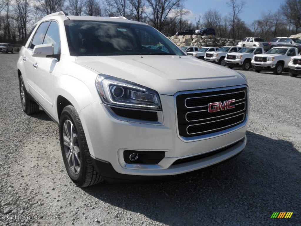 2013 Acadia SLT - White Diamond Tricoat / Dark Cashmere photo #2