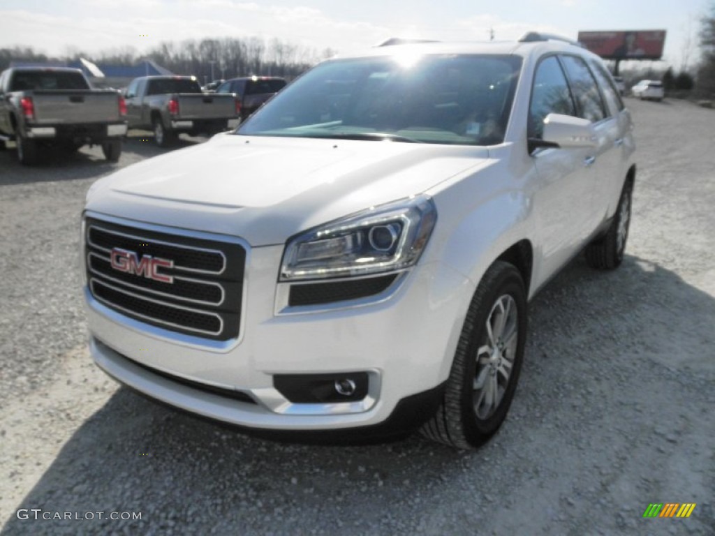 2013 Acadia SLT - White Diamond Tricoat / Dark Cashmere photo #3