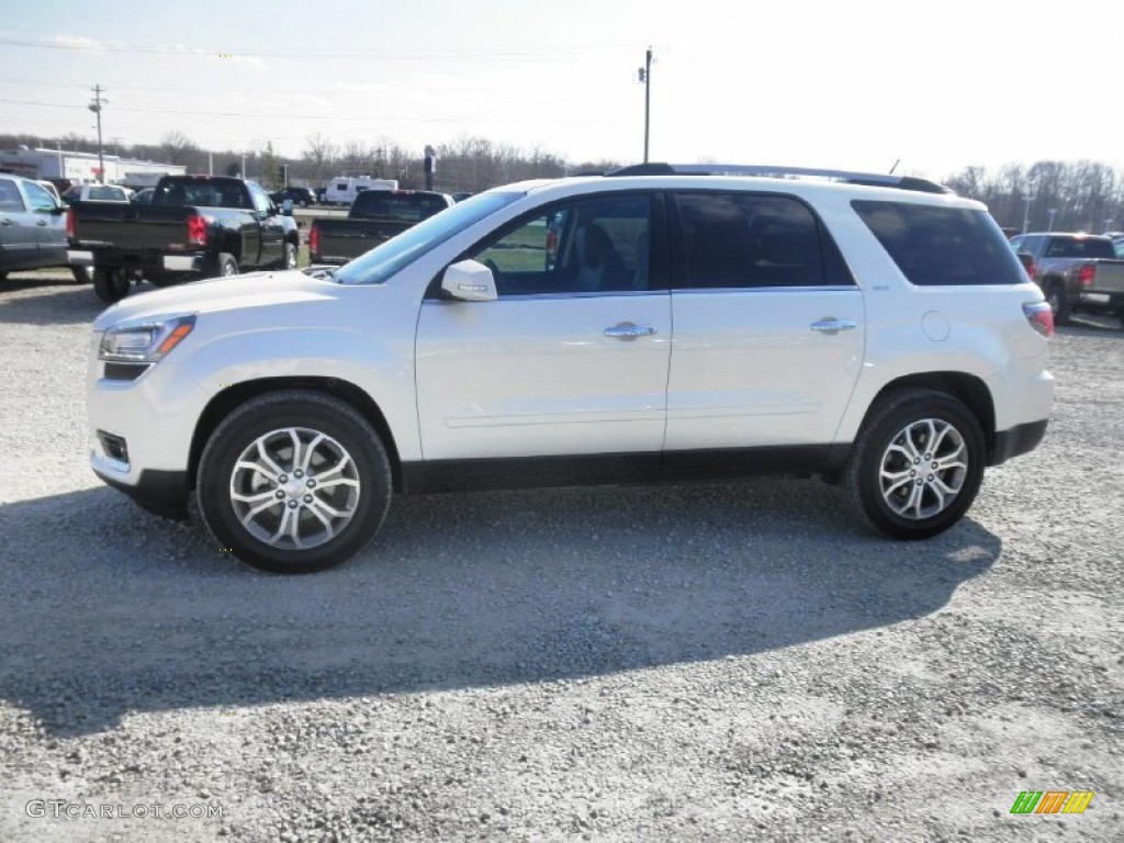 2013 Acadia SLT - White Diamond Tricoat / Dark Cashmere photo #4