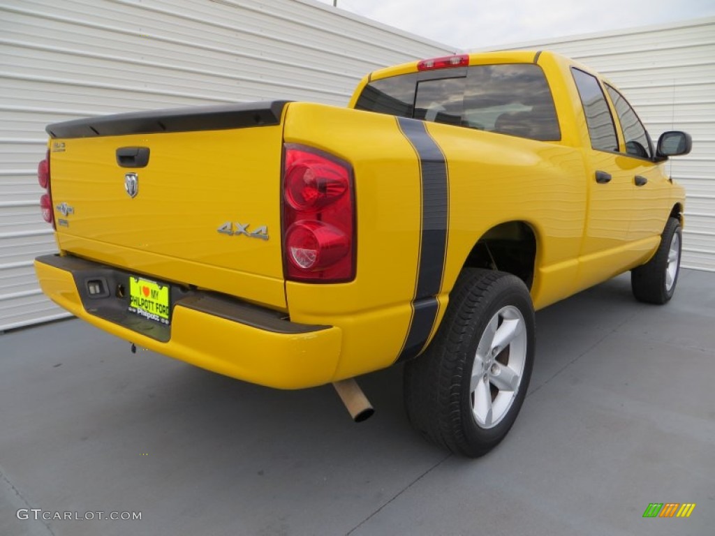 2008 Ram 1500 Lone Star Edition Quad Cab 4x4 - Detonator Yellow / Medium Slate Gray photo #4