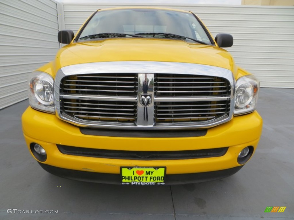 2008 Ram 1500 Lone Star Edition Quad Cab 4x4 - Detonator Yellow / Medium Slate Gray photo #8