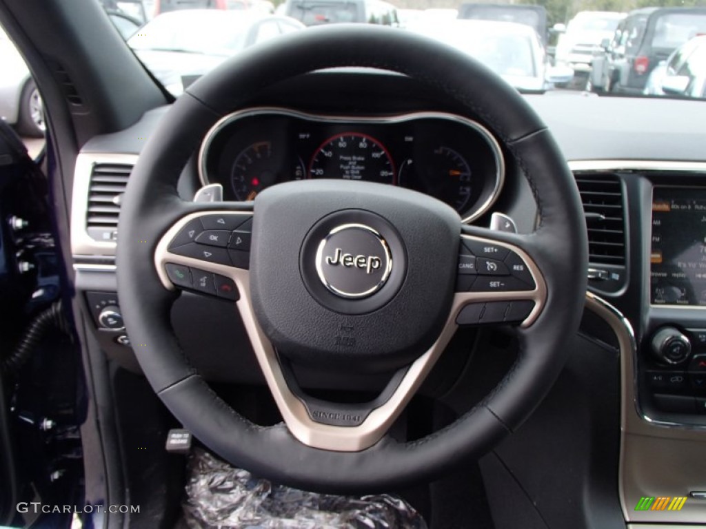 2014 Jeep Grand Cherokee Limited 4x4 Morocco Black Steering Wheel Photo #79027012