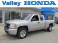 2011 Sheer Silver Metallic Chevrolet Silverado 1500 LS Extended Cab 4x4  photo #1