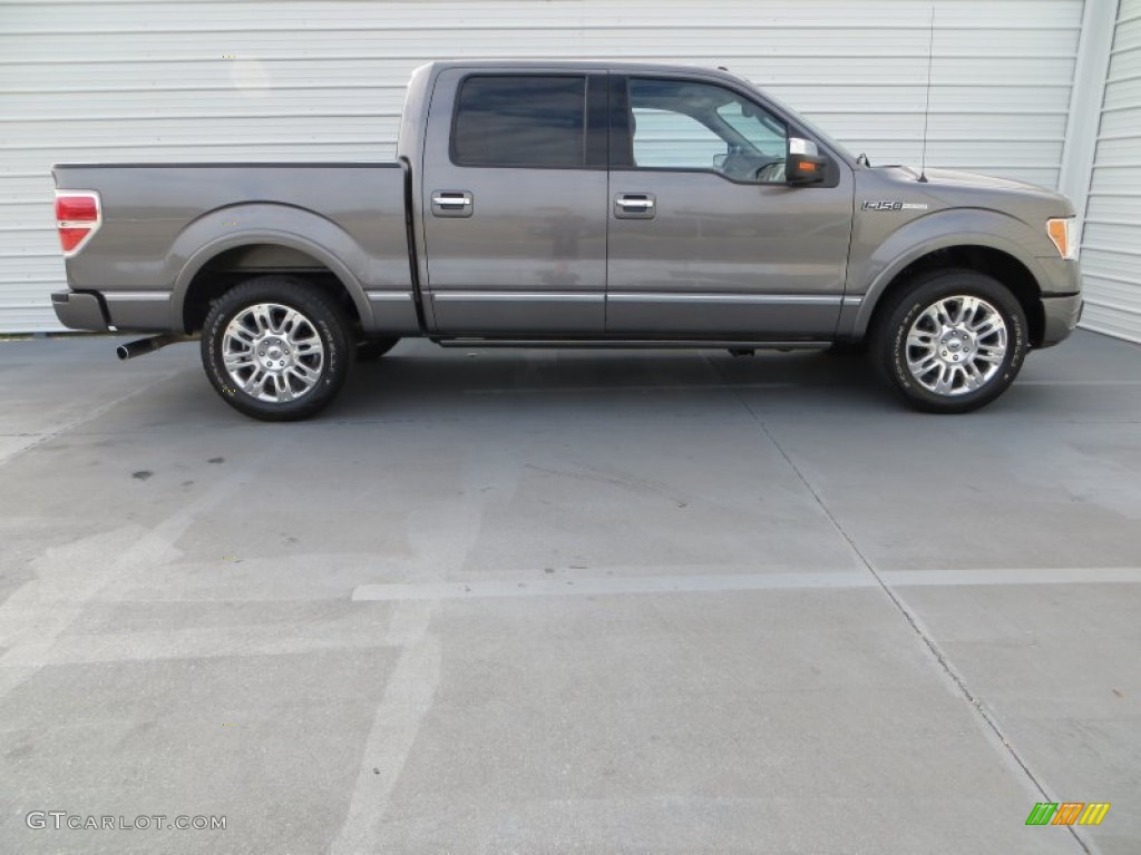 2010 F150 Platinum SuperCrew - Sterling Grey Metallic / Medium Stone Leather/Sienna Brown photo #3