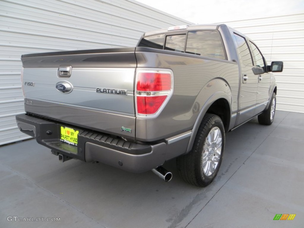 2010 F150 Platinum SuperCrew - Sterling Grey Metallic / Medium Stone Leather/Sienna Brown photo #4