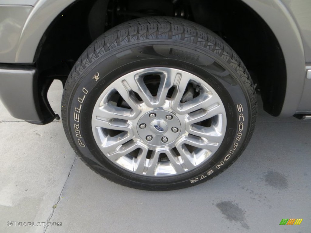 2010 F150 Platinum SuperCrew - Sterling Grey Metallic / Medium Stone Leather/Sienna Brown photo #11