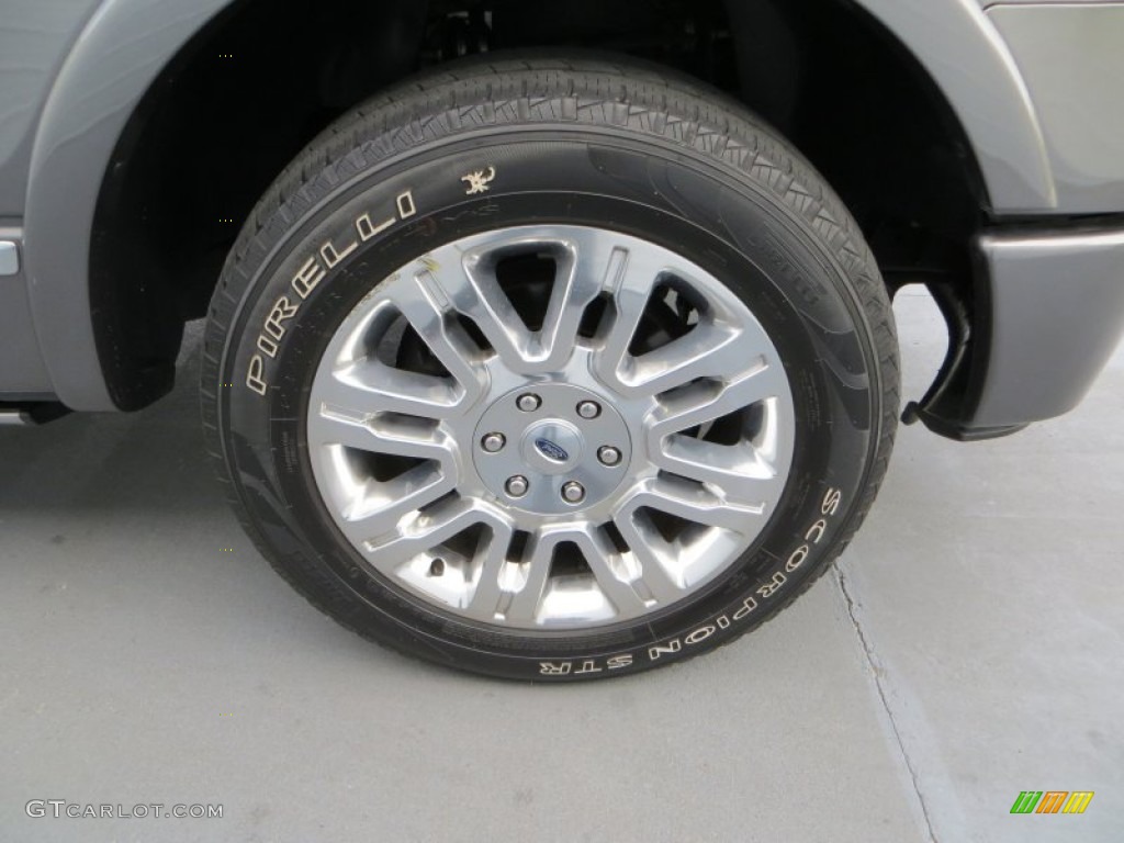 2010 F150 Platinum SuperCrew - Sterling Grey Metallic / Medium Stone Leather/Sienna Brown photo #14