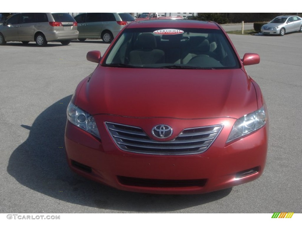 2008 Camry Hybrid - Barcelona Red Metallic / Ash photo #17