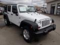 2013 Bright White Jeep Wrangler Unlimited Sport S 4x4  photo #4