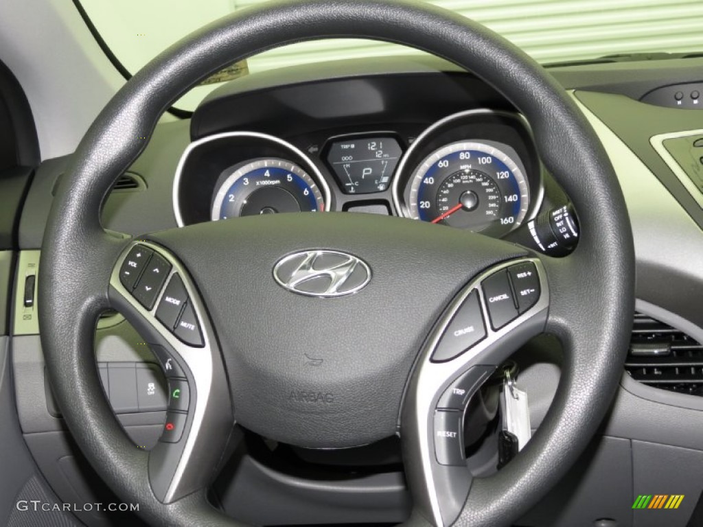 2013 Hyundai Elantra GLS Gray Steering Wheel Photo #79030828