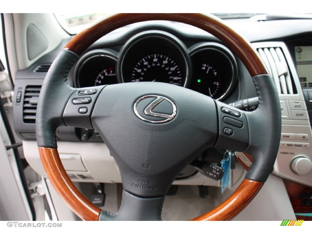 2008 Lexus RX 350 Light Gray Steering Wheel Photo #79030873