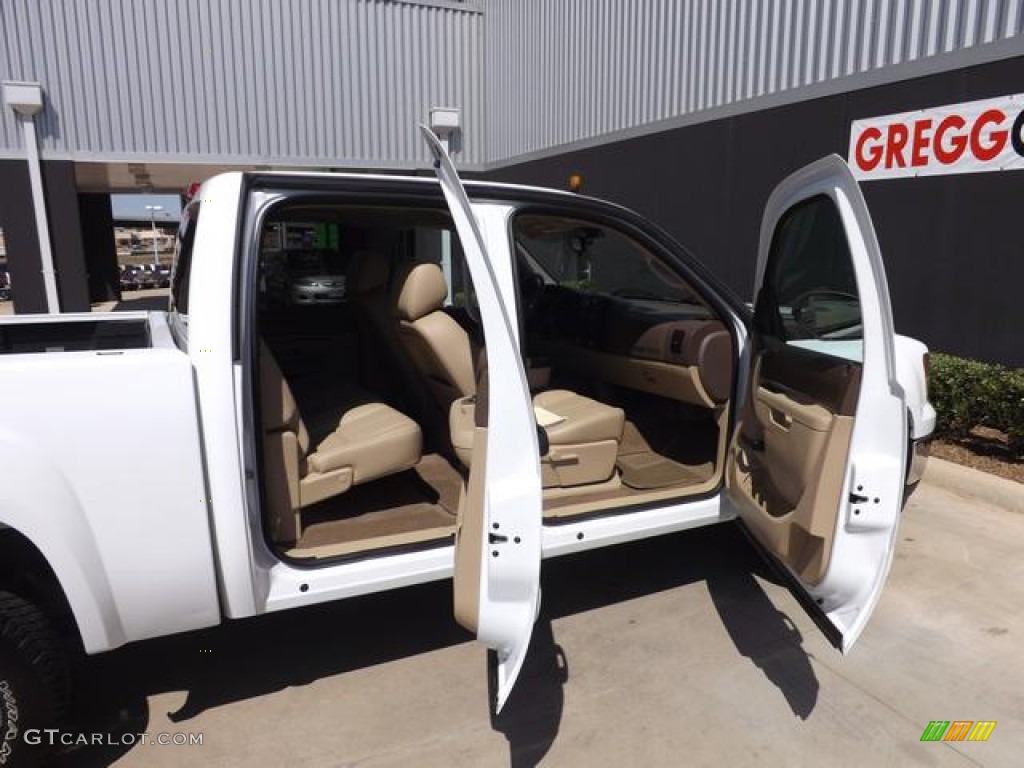 2012 Sierra 1500 SLE Crew Cab - Summit White / Very Dark Cashmere/Light Cashmere photo #8