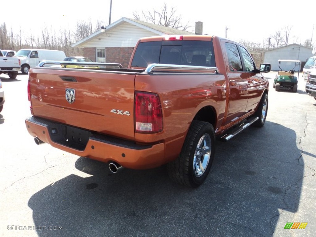 2010 Ram 1500 Sport Crew Cab 4x4 - Mango Tango Pearl / Dark Slate Gray photo #3