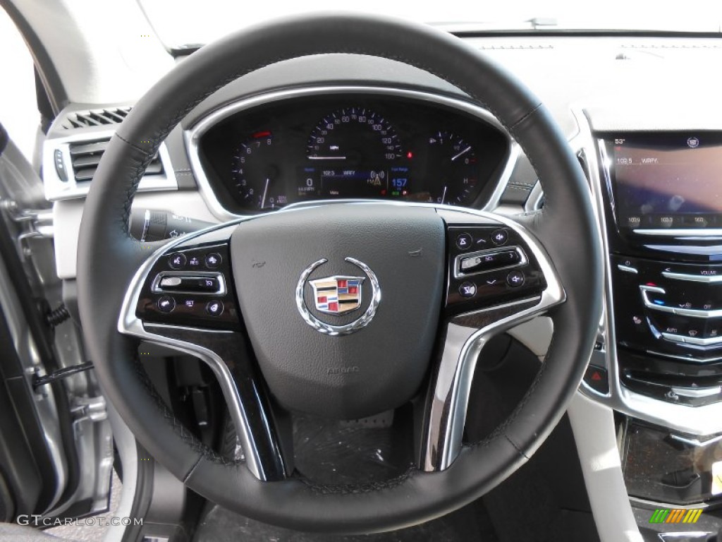 2013 Cadillac SRX Performance FWD Light Titanium/Ebony Steering Wheel Photo #79034182