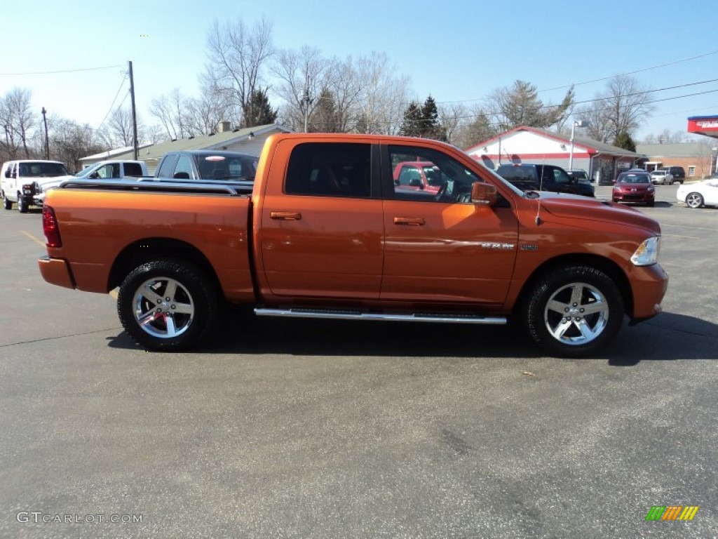 2010 Ram 1500 Sport Crew Cab 4x4 - Mango Tango Pearl / Dark Slate Gray photo #24
