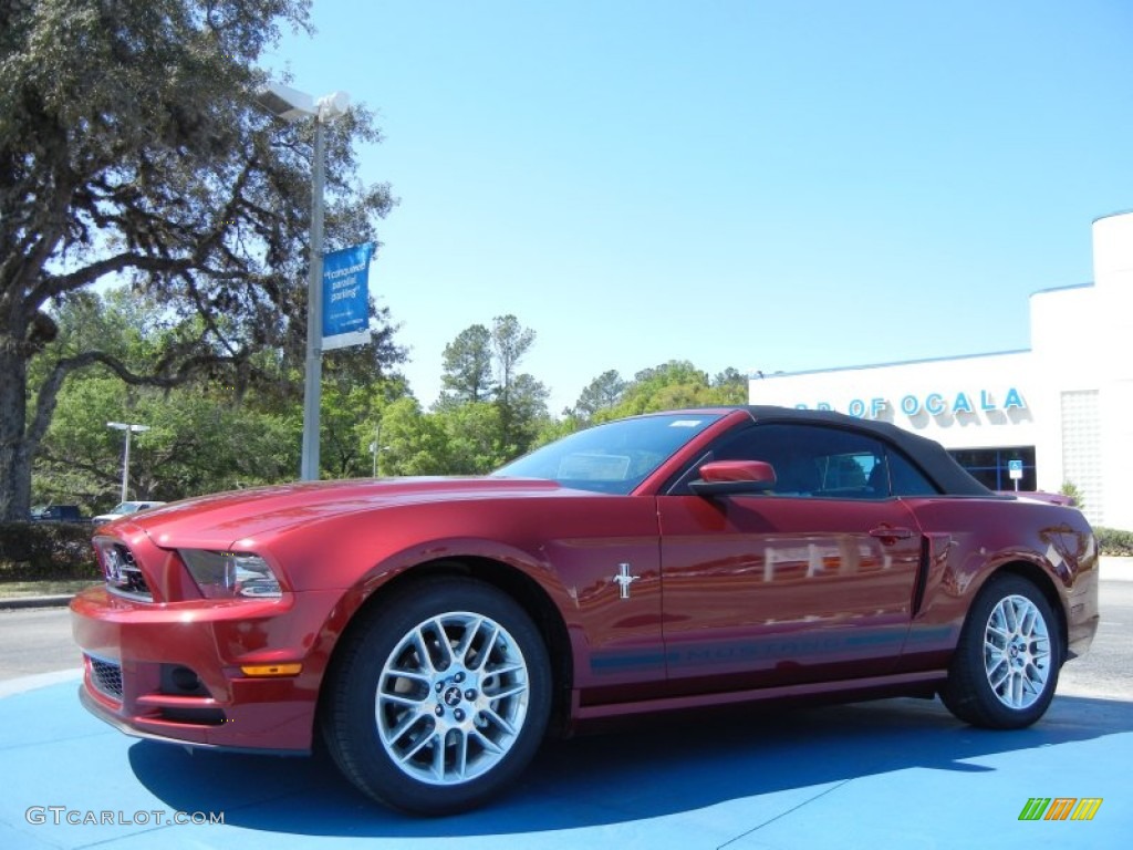 2014 Mustang V6 Premium Convertible - Ruby Red / Charcoal Black photo #1