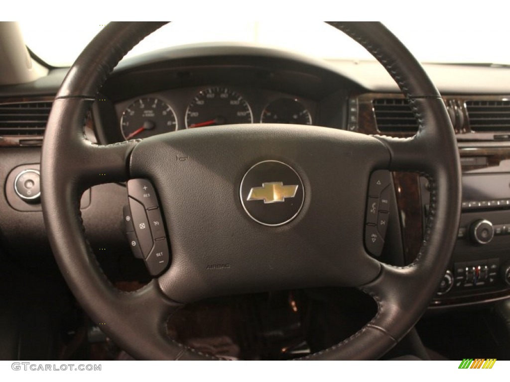 2012 Chevrolet Impala LTZ Ebony Steering Wheel Photo #79036735