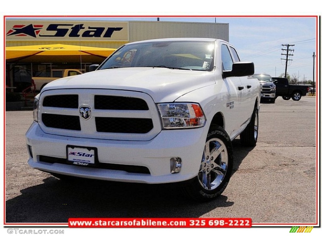 2013 1500 Express Quad Cab 4x4 - Bright White / Black/Diesel Gray photo #1