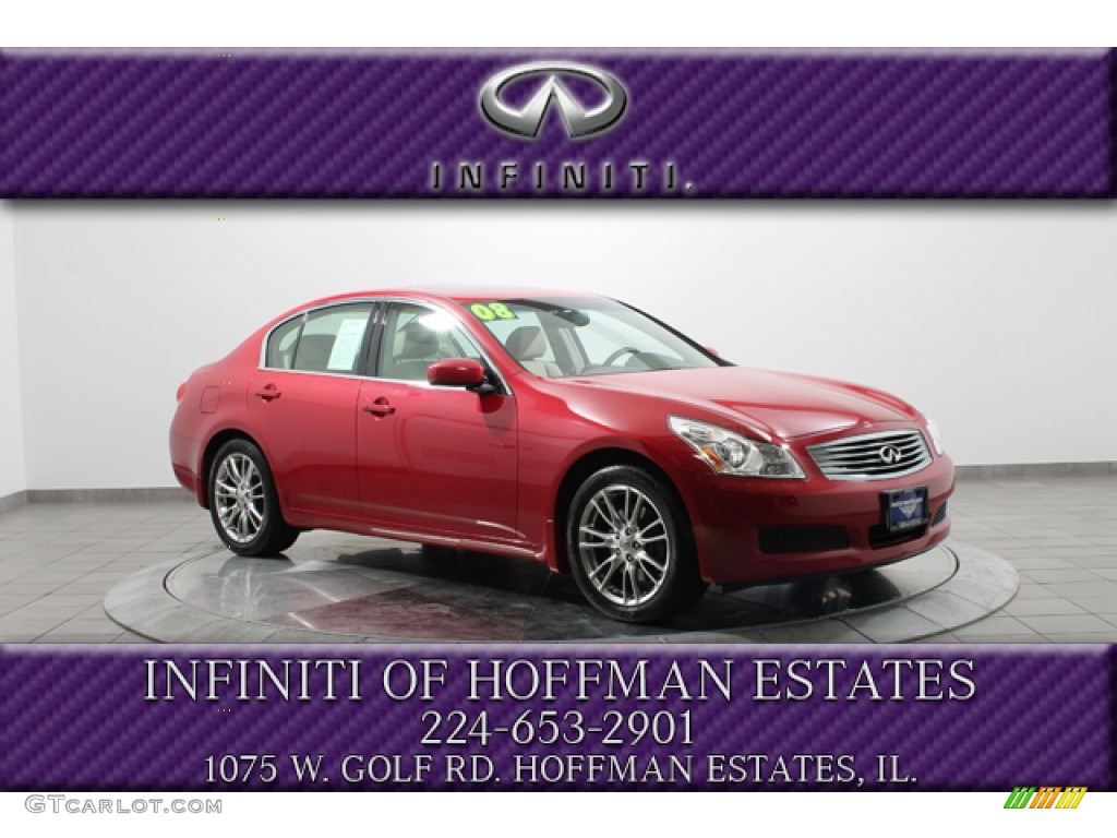 2008 G 35 x Sedan - Garnet Ember Red / Wheat photo #1