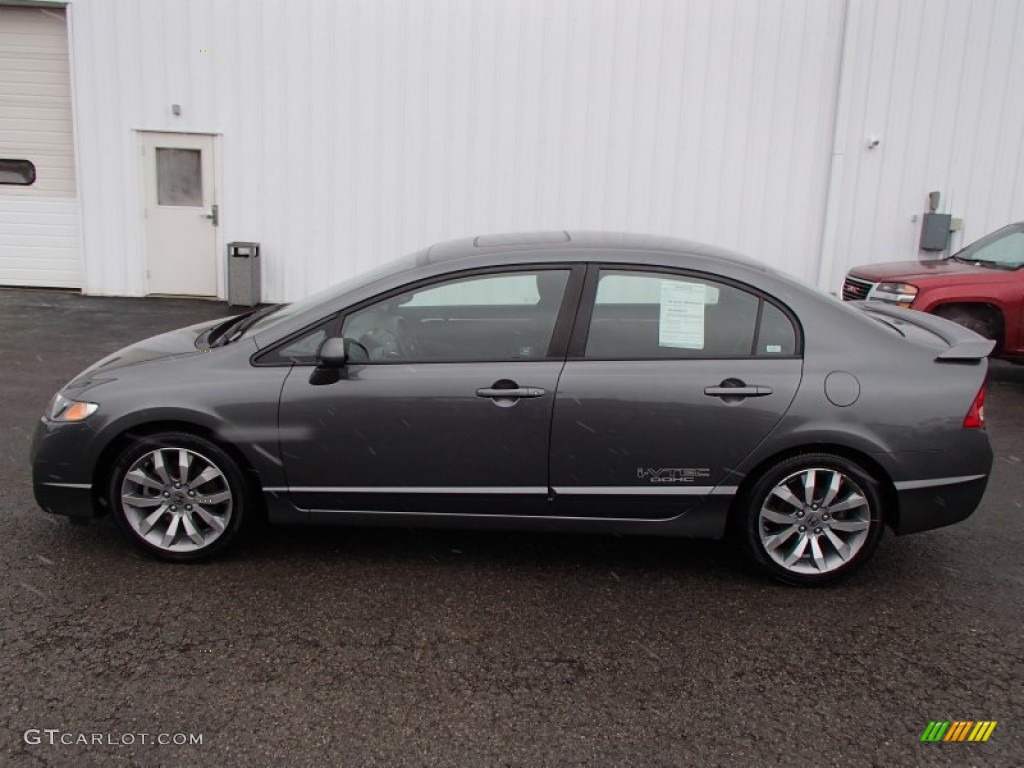 2009 Civic Si Sedan - Polished Metal Metallic / Black photo #1