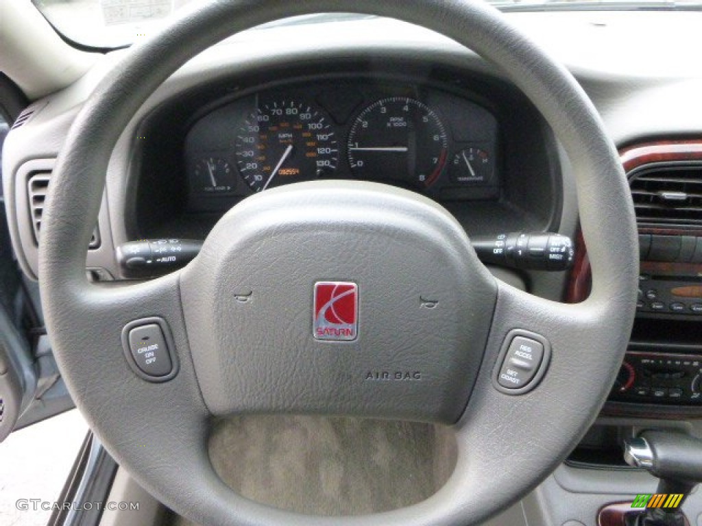 2002 Saturn L Series LW200 Wagon Gray Steering Wheel Photo #79042081